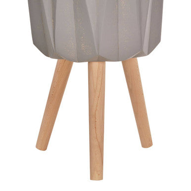 Darnell Large Grey Multifaceted Planter