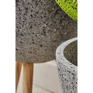 Darnell Medium Grey Speckled Planter