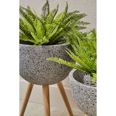 Darnell Large Grey Speckled Planter