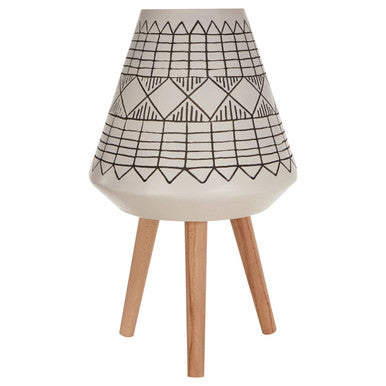 Darnell White And Black Large Planter