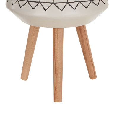 Darnell White And Black Large Planter