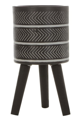 Darnell Small Chevron Planter