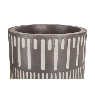 Darnell Large Black And White Finish Planter