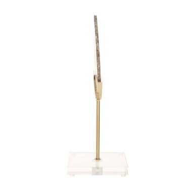 Bowerbird Black And Gold Agate Sculpture - Image 6