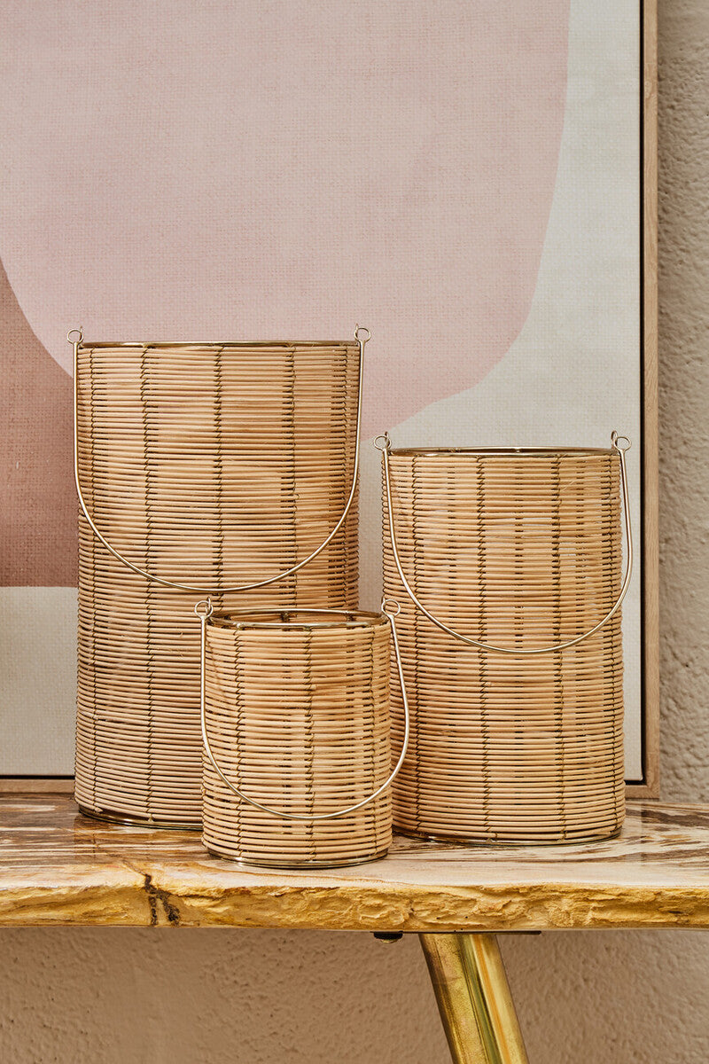 Malacca Small Hurricane Candle Holder