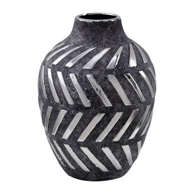 Helaine Grey and Silver Small Vase - Image 2