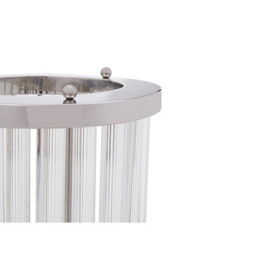 Franklin Small Silver and Glass Candle Holder