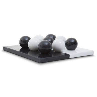 Flos Black And White Tic Tac Toe Marble Game