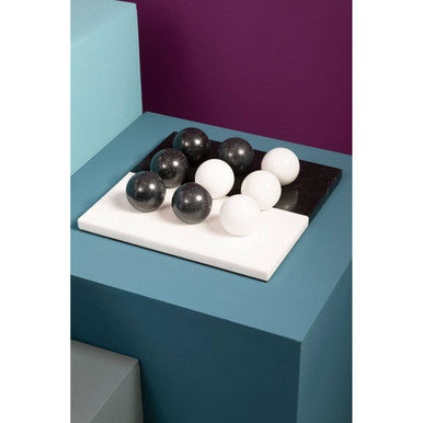 Flos Black And White Tic Tac Toe Marble Game - Image 3