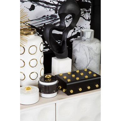 Frida Small Black and Gold Trinket Box - Image 4