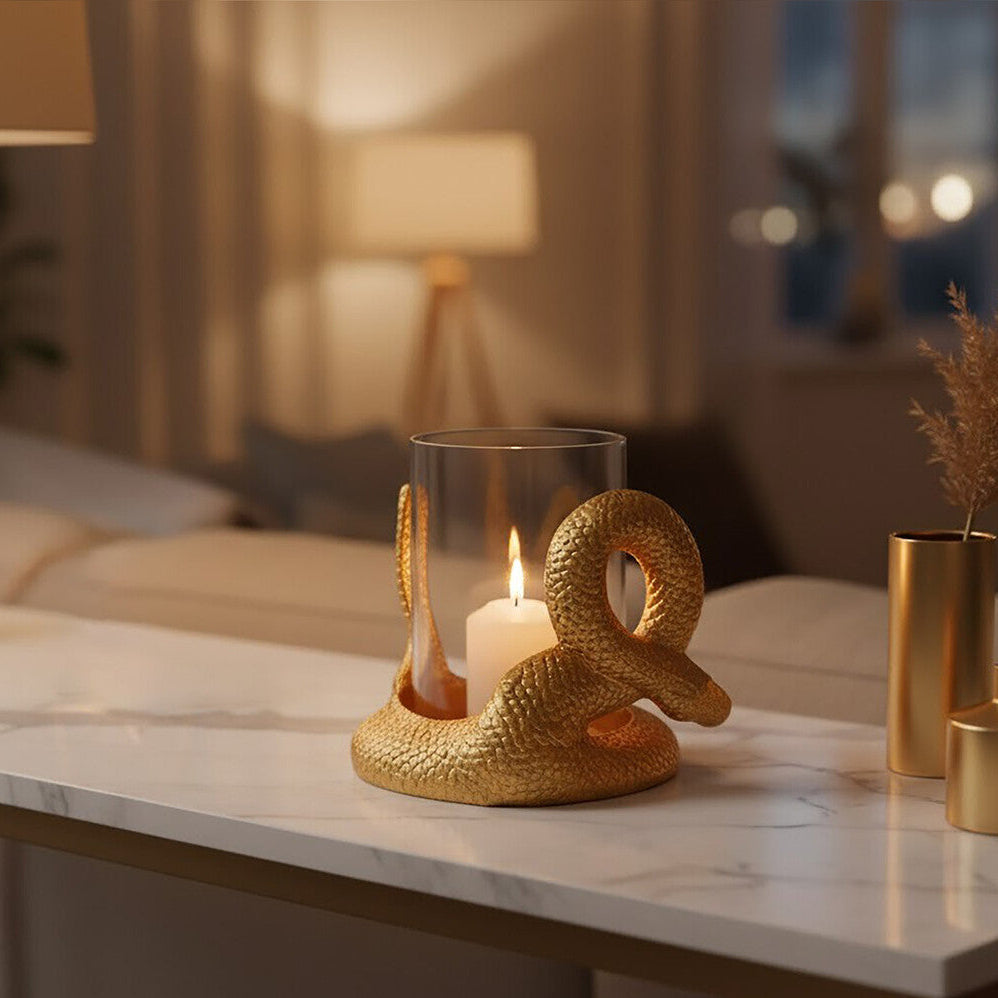 Serpent Gold Candle Holder - Image 3
