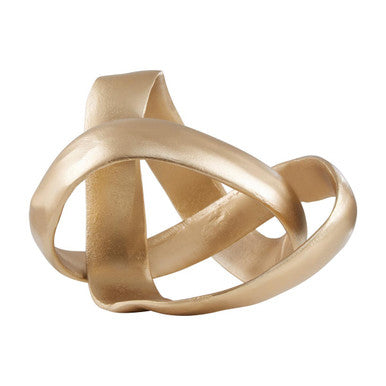 Prato Gold Finish Knot Sculpture