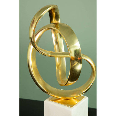 Mirano Gold Finish Knot Sculpture