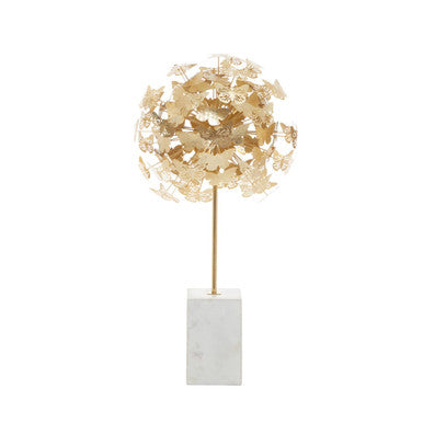 Mirano Gold Finish Butterfly Sculpture - Image 2