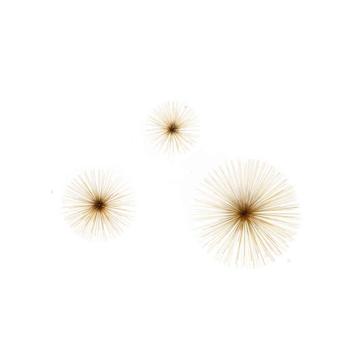 Mirano Set Of 3 Gold Finish Wall Decor