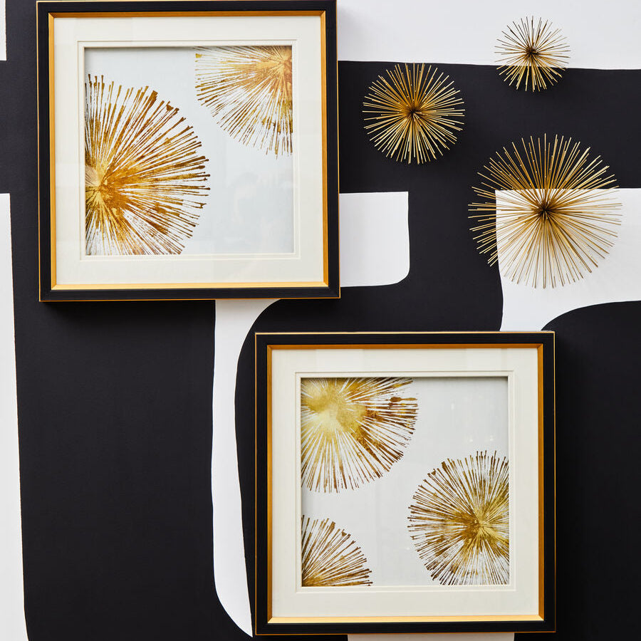 Mirano Set Of 3 Gold Finish Starburst Wall Decor - Image 2