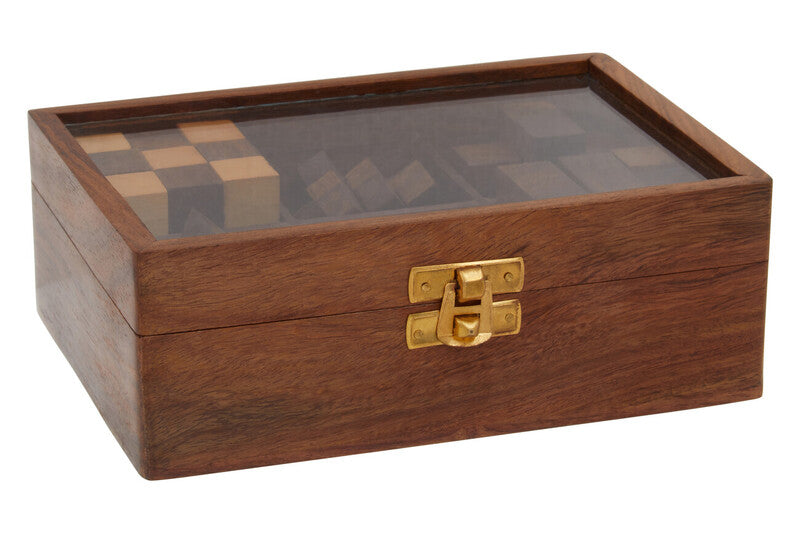 Churchill Games Sheesham Wood 6 Piece 3D Puzzle Set
