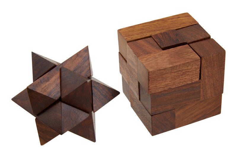 Churchill Games Sheesham Wood 6 Piece 3D Puzzle Set