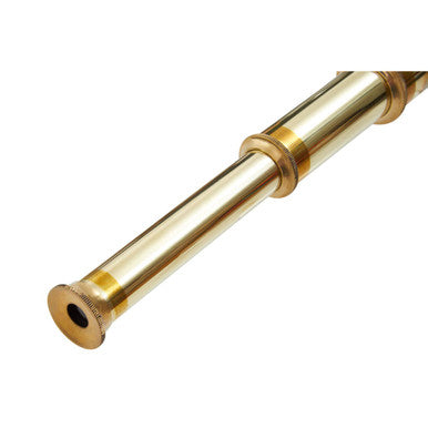 Churchill Brass and Black Leather Effect Tapered Telescope