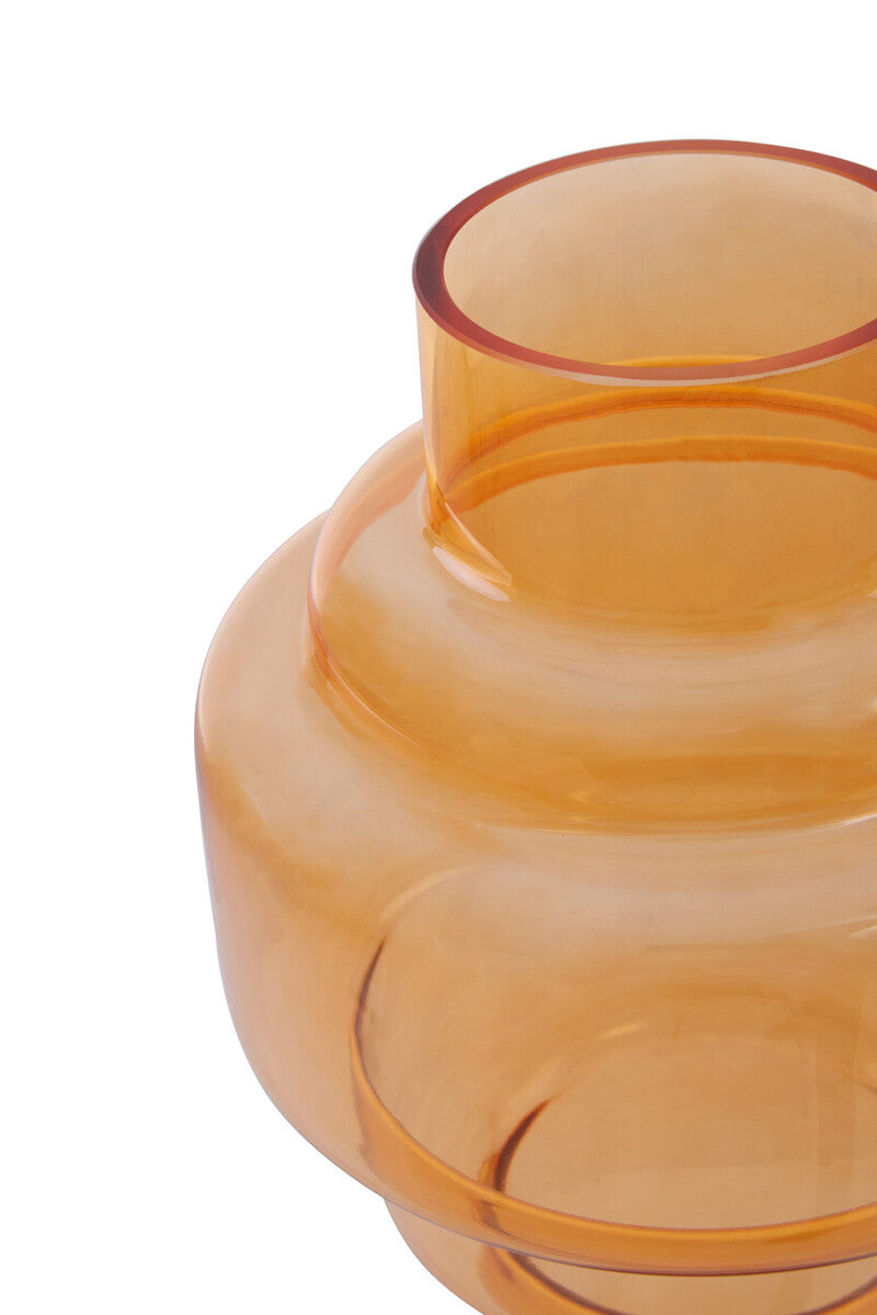 Cayden Large Orange Glass Vase