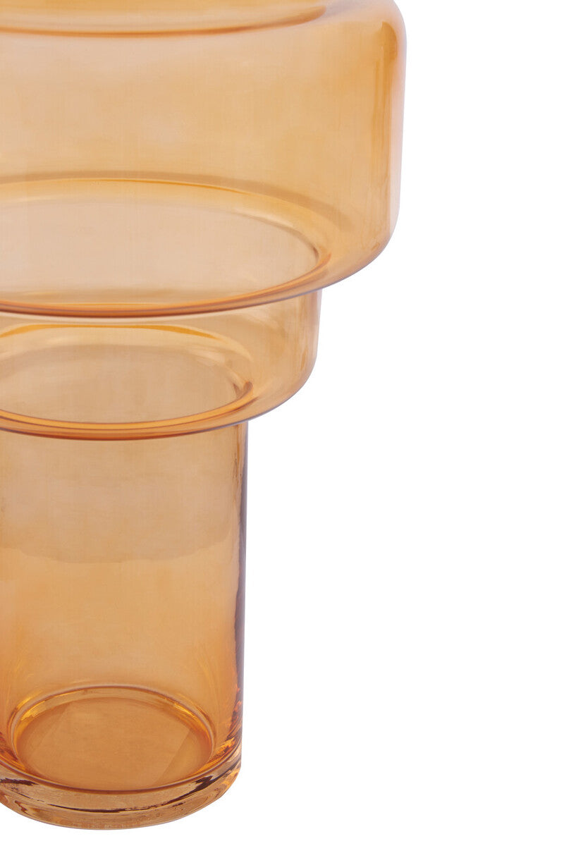 Cayden Large Orange Glass Vase