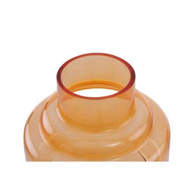 Cayden Large Orange Glass Vase