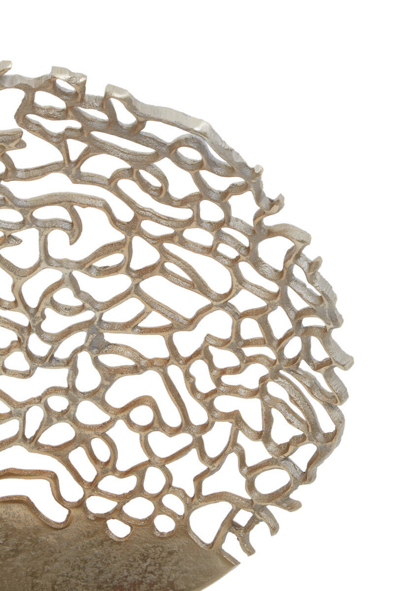 Daito Black And Gold Finish Round Sculpture