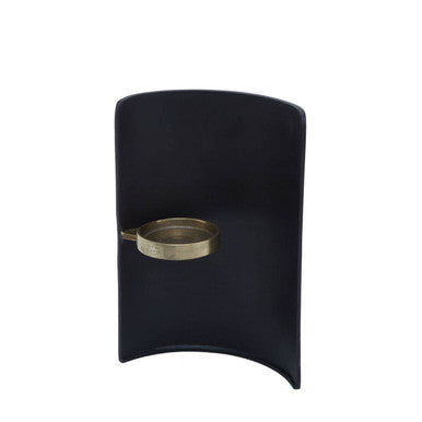 Daito Black and Gold Finish Candle Holder