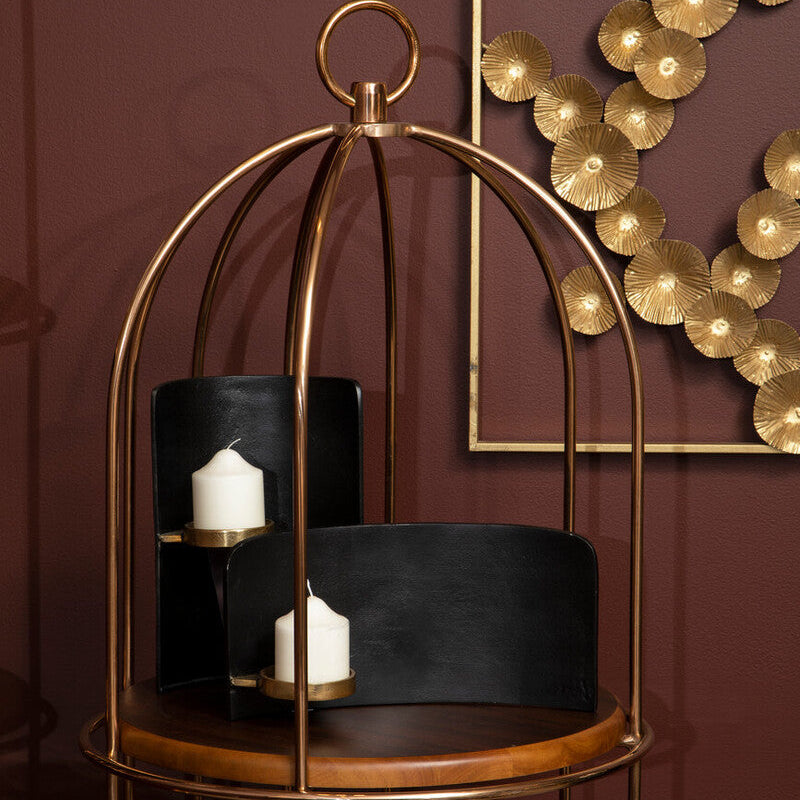 Daito Black and Gold Finish Candle Holder - Image 2