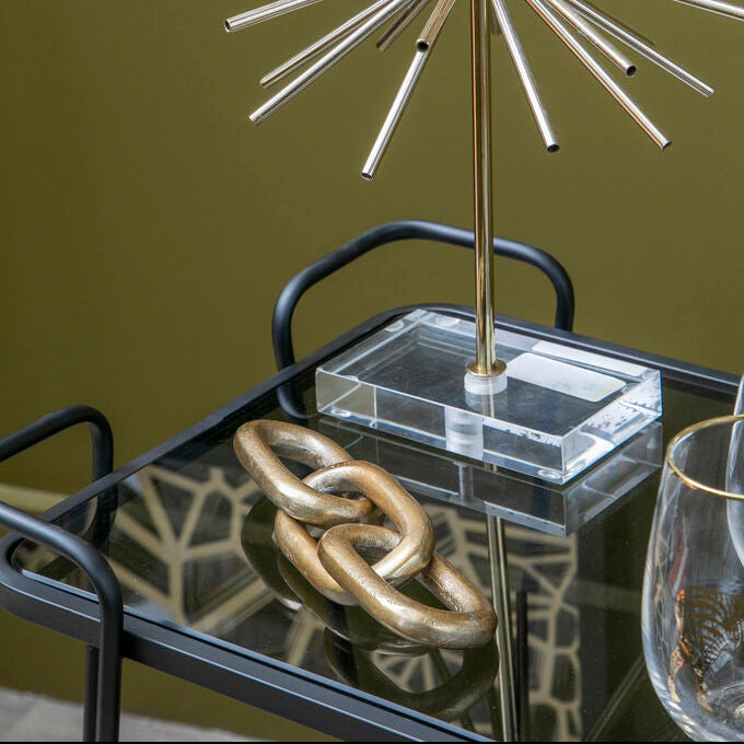 Prato Small Gold Aluminium Chain Sculpture