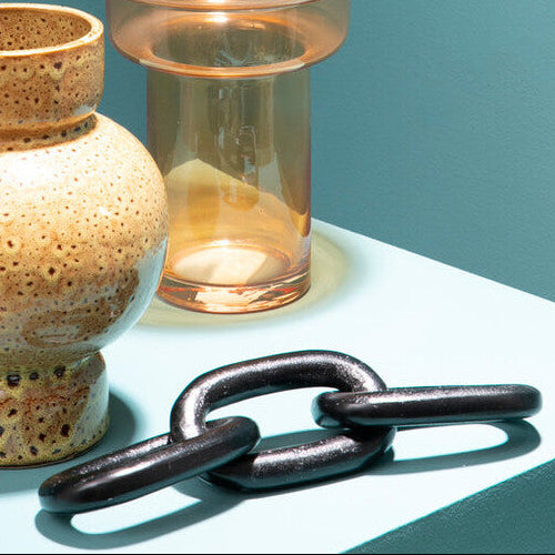 Prato Large Black Aluminium Chain Sculpture - Image 2