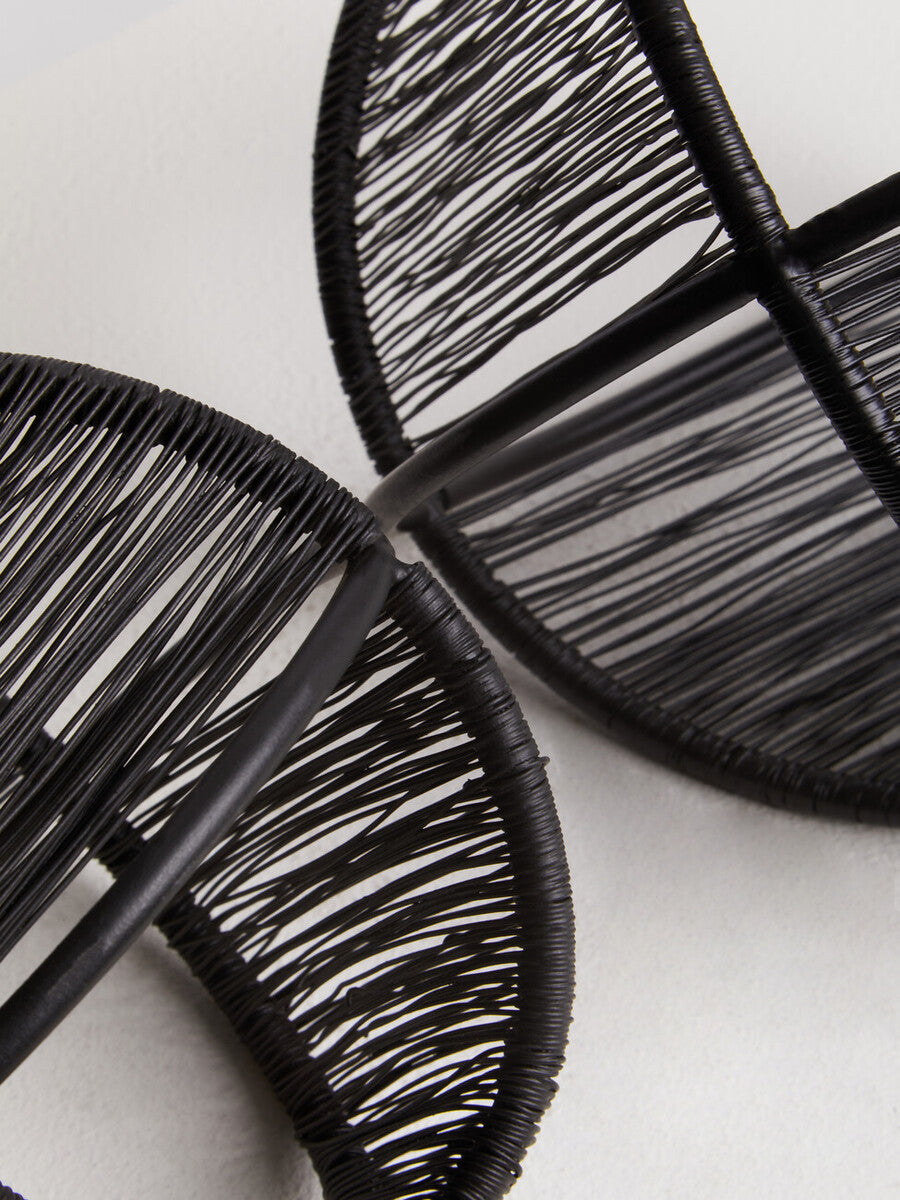 Enzo Set Of Two Black Wire Ball Ornaments - Image 8