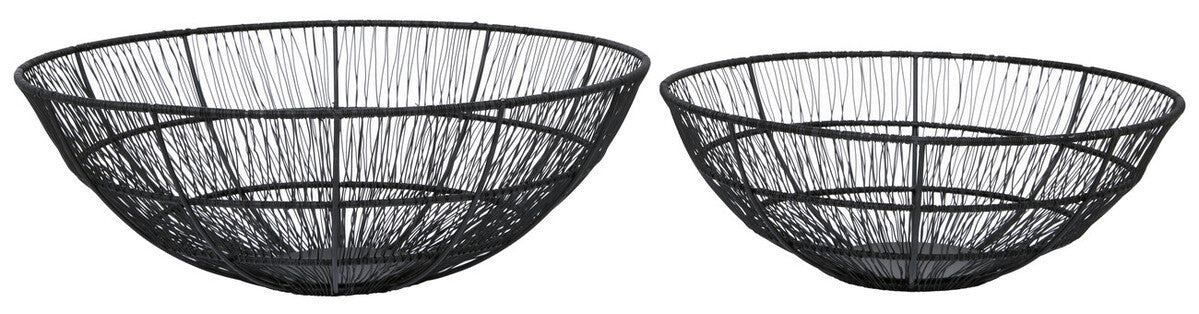 Enzo Set Of Two Black Wire Bowls - Image 1
