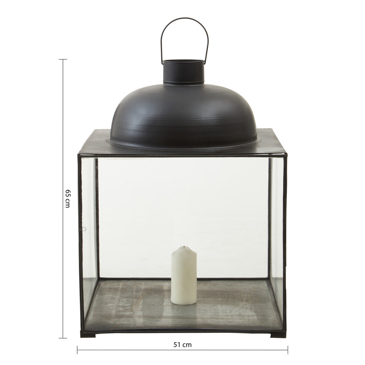 Preston Large Black Square Lantern