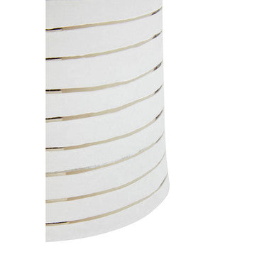 Haldis Large White and Silver Ceramic Planter