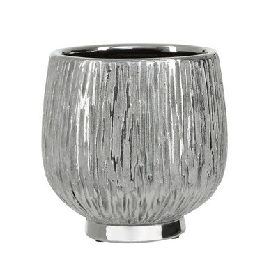 Hesper Small Silver Ceramic Planter