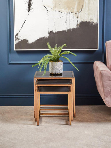 Honna Large White Gold Ceramic Planter