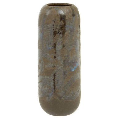 Decorative vase with a textured surface on a white background