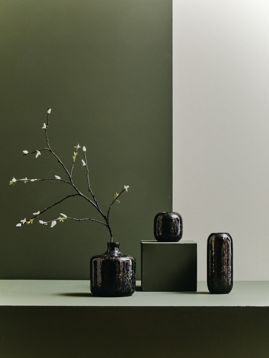 Silas Dark Blue Bottle Vase