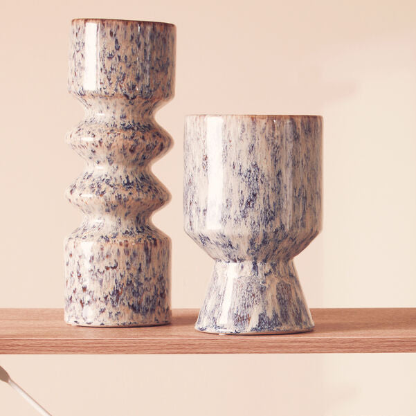Shai Large Beige Speckled Planter