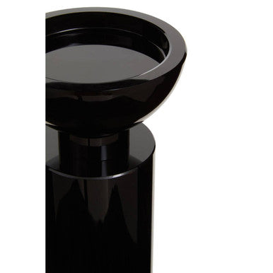 Carrie Medium Black Crystal Candle Holder