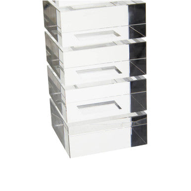 Carrie Clear Finish Large Candle Holder