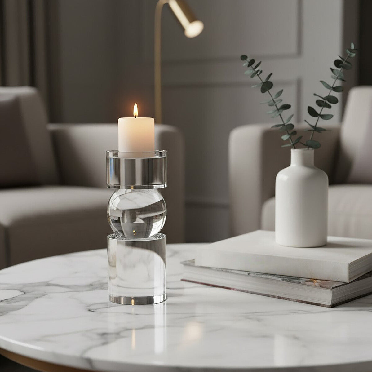 Carrie Small Crystal Bubble Candle Holder