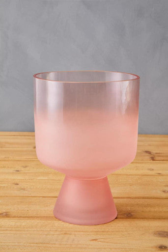 Baila Small Matte Pink Glass Vase