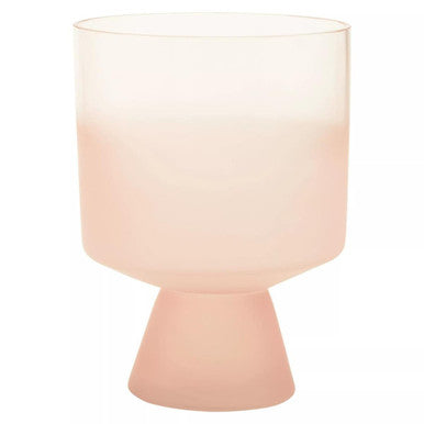 Baila Large Matte Pink Glass Vase
