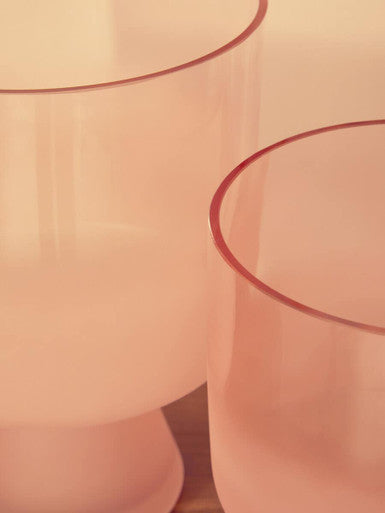 Baila Large Matte Pink Glass Vase