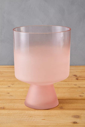 Baila Large Matte Pink Glass Vase