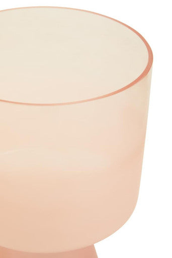 Baila Large Matte Pink Glass Vase