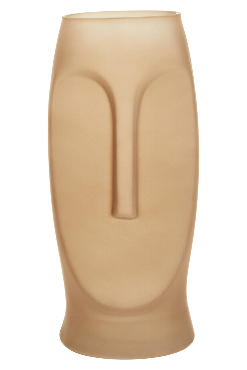 Viso Smoked Grey Large Face Design Vase