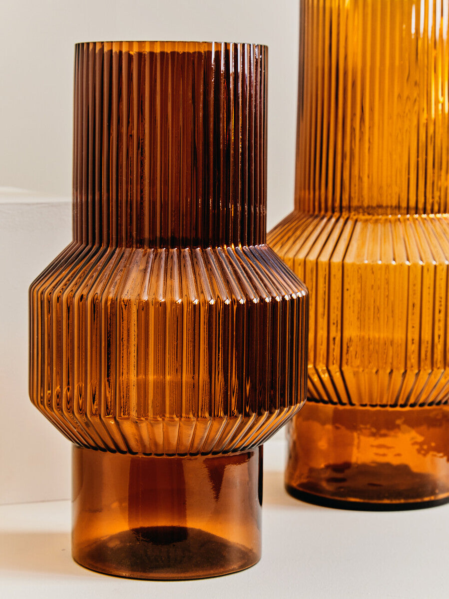 Benka Small Brown Glass Vase